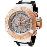 Invicta Reloj Para hombres 0931 Subaqua cronógrafo de cuarzo blanco dial Watch IW-06